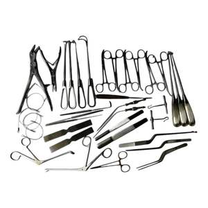 Ensemble d'instruments de craniotomie orthopédique et neurochirurgicale en acier inoxydable allemand de haute qualité - 40 pièces, homologué CE - Product Image 1