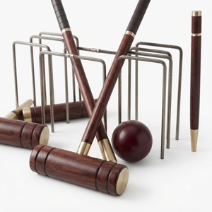 Ensemble de croquet de jardin, équipement sportif professionnel pour l'extérieur, maillettes en bois de qualité supérieure, collection complète de jeux familiaux durables - Product Image 6