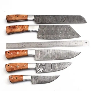 Juego de Cuchillos de Chef Profesionales Hechos a Mano, 3 Piezas, Acero Inoxidable, Mango de Madera, Utensilios de Cocina Ecológicos - Product Image 2