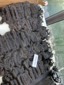 Cheveux Humains en Gros Nasa Luxury Extensions Vierges Bouclées Vietnamiennes en Vrac Grade 12A Brun Foncé Naturel Super Double Drawn 100g - Product Image 5