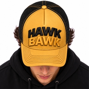 Casquette unisexe à dos en maille, fermeture à pression réglable, casquette décontractée pour l'extérieur, design bicolore, finition lisse, ajustement flexible - Product Image 4