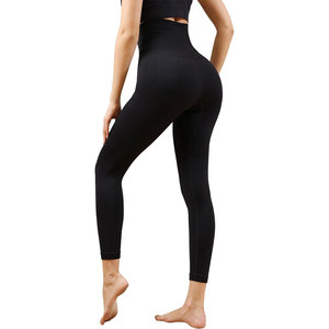 Leggings duraderos para mujer con logo personalizado, pantalones de compresión que absorben la humedad, ropa deportiva para fitness. - Product Image 3