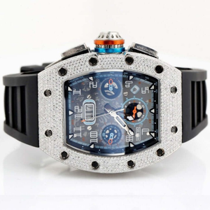 Reloj de Acero Inoxidable con Diamantes Cultivados en Laboratorio, Personalizado, de Alta Calidad, para Hombre - Product Image 3