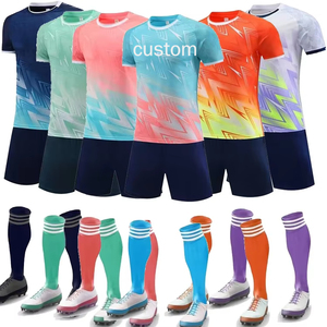 Maillot de football personnalisé, uniforme de football, kit sportif à séchage rapide, tenue d'équipe imprimée, maillot de match à manches courtes - Product Image 3