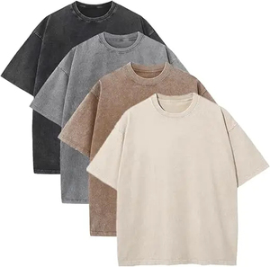 ผู้ผลิตเสื้อผ้าขายส่ง เสื้อยืดทรงบ็อกซี่ผู้ชาย สีพื้น พิมพ์ลาย สตรีทแวร์ ผ้าถัก 100% คอตตอนออร์แกนิค - Product Image 2