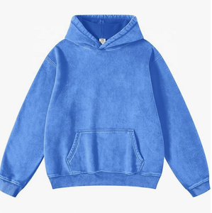 Women's Vintage <b>Acid</b> Washed Knitted Sweatshirt Hoodie 100% Cotton Oversized with <b>Drop</b> Shoulder Plus Size Autumn Winter Wear - Product Image 3