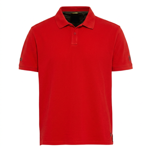 Polo à manches courtes pour homme, vert olive, décontracté, uni, tricoté, coupe classique - Product Image 4