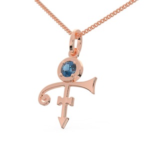 Collar con Colgante de Símbolo de Amor con Gema Azul Cian, Diseño Elegante, Plata de Ley, Joyería Minimalista para Fiesta, Regalo Romántico para Mujer - Product Image 2