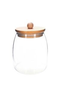 Frasco de vidrio de diseño único con tapa metálica decorativa, adecuado para almacenamiento en la cocina y para decoración elegante del hogar. - Product Image 2