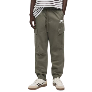 Men's <b>Cargo</b> Pleated Trousers Multi Pocket Canvas Elastic Waist Casual Outdoor Workwear Utility Streetwear Sportswear - Product Image 1