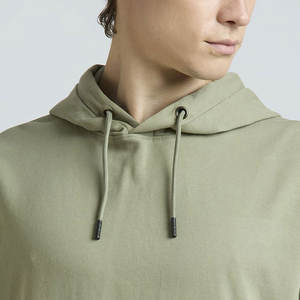 Sweat à capuche d'hiver de haute qualité, lavé, style streetwear, en molleton 100 % coton, teint uni, manches double épaisseur - Product Image 5