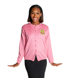 Cárdigan Rosa para Mujer, Tipo Suéter, con Botones Bordados, Cárdigan de Punto, Informal, Ligero, Prenda Exterior - Product Image 6