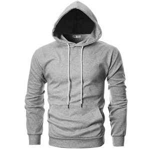 Sweat à capuche personnalisé pour homme, pull-over uni, sweat à capuche en molleton épais, poche kangourou, mélange de coton 100%, coupe décontractée - Product Image 1