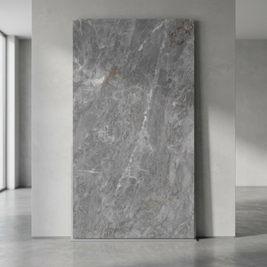 Paneles de losa de tablero de pared de piedra Artificial pulida con patrón de gama alta gris Pietra, azulejos de porcelana sinterizada brillante de 1600x3200mm, salón - Product Image 6