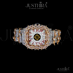 Reloj de Pulsera de Lujo para Hombre, Cuadrado, de Acero Inoxidable, con Diamantes, Esfera con Números Romanos, Movimiento Japonés, Detalles en Dorado - Product Image 1