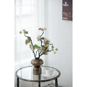 Contemporary Brass Tabletop Vase Handmade Decorative Accent for Living Room Home Interior Design Modern Metal Ornament - Product Image 3