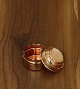 Caja de Almacenamiento de Alimentos Clásica de Cobre Martillado Estilo Antiguo, Color Marrón, con Tapa Abatible, Hecha a Mano, Ecológica, Apta para Vapor, Contenedor de Viaje - Product Image 5