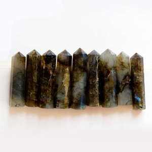 Venta al por mayor de varitas de cristal negro natural de alta calidad, talladas y pulidas, para manualidades de energía curativa, mármol de la India. - Product Image 2