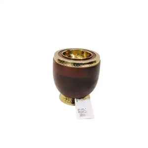 Quemador de incienso de madera de lujo, quemador de incienso árabe Oud, soporte de incienso con revestimiento metálico, quemador decorativo para fragancias del hogar - Product Image 5