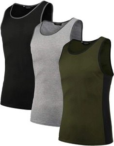 Débardeurs homme personnalisés à prix avantageux, coupe musclée, unis, sans manches, pour entraînement, 100% coton. - Product Image 2