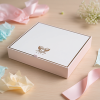 Kit de Presentación de Lujo, Caja de Regalo Magnética Rígida, Papel de Seda Estampado, Juego de Pegatinas, China