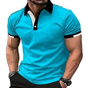 Polo de Manga Corta para Hombre, Color Marrón, Tejido de Punto, Transpirable, Estilo Casual - Product Image 2