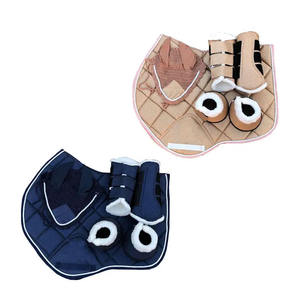 Customizable Shinning Color Dressage Horse Saddle Pads Set Premium Durable Comfortable Equine Care Fabric Lining Horse Riding - Product Image 6