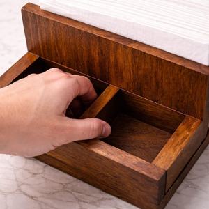 Handmade Mango Wood <b>Kitchen</b> Utensil <b>Caddy</b>: Farmhouse Organizer - Product Image 3