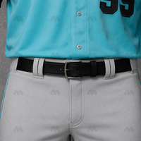 Jersey Baseball Bordir Pabrik Custom Bordir 3D Sublimasi Kancing Seragam Tim Pakaian Softball Poliester Cepat Kering