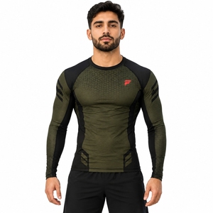 Performance <b>men</b> <b>rash</b> <b>guard</b> designed with moisture wicking fabric flexible construction and dependable comfort for athletes - Product Image 4