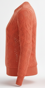 Pull en laine mélangée haut de gamme pour homme, anti-plis, col rond, motif éclair, luxe, manches longues, coupe classique - Product Image 3