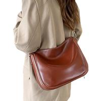 Sac à bandoulière pour femme de marque en gros, haute qualité, couleur unie, design minimaliste, fermeture éclair, toutes saisons, usage quotidien