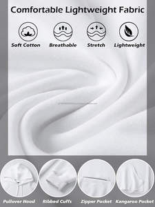 Sweat-shirt à capuche pour homme, basique, en coton mélangé, polaire en polyester, pull-over chaud, streetwear, épaules tombantes, uni, coupe personnalisée - Product Image 3