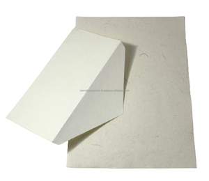 Têtes de lettres A4 en coton recyclé fait à la main + enveloppes Ensemble de papeterie lisse sans bois sans acide - Product Image 2