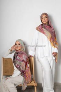 OEM Wholesale Lightweight Custom Modal Printed <strong>Hijab</strong> Ready To Ship Premium Breathable Long Stretchy For Muslim Women - Product Image 5
