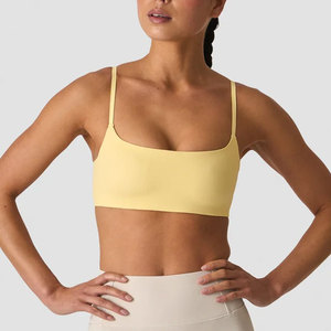 Soutien-gorge de yoga en nylon et élasthanne pour femme, design à bretelles, vente en gros, personnalisable, séchage rapide, vêtements de fitness et de sport, couleur unie, haute élasticité - Product Image 2
