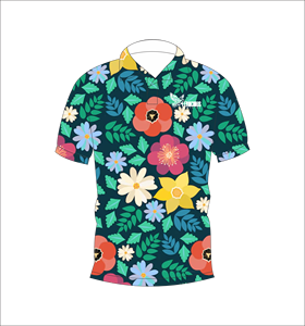 เสื้อโปโลลายดอกไม้ฮาวายแบบกำหนดเอง ระบายอากาศได้ดี น้ำหนักเบา เหมาะสำหรับทีมกอล์ฟ แขนสั้น พิมพ์ลายแบบซับลิเมชั่น เสื้อผ้าสำหรับกิจกรรมกลางแจ้งแบบทรอปิคอล - Product Image 3