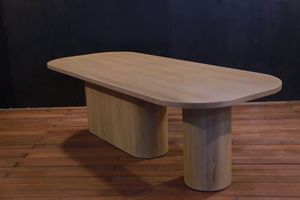 Table à manger en teck, design moderne, 8 places, rectangulaire, assemblage requis, modèle TAB36 - Product Image 3