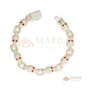 Luxury Skull Link Bracelet <b>for</b> Women <b>Men</b> Gold Tone Iced Out Fashion Chain Bracelet Statement Jewelry Gift - Product Image 6