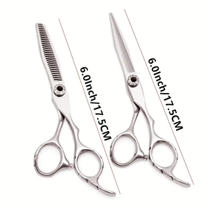 กรรไกรตัดผมมืออาชีพ กรรไกรตัดผมแบบแมนนวลสแตนเลสสำหรับร้านเสริมสวย - Product Image 5