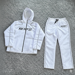 Rexfit Sports Custom Printed Mens Nylon Windbreaker Suit Lightweight Summer Set Tracksuit Set Wholesale - Product Image 6