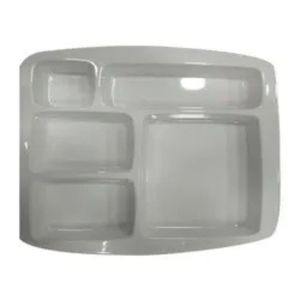 <b>Plastic</b> Mess <b>Tray</b> with Compartments Durable Food Serving Plate for Daily Use - Product Image 6