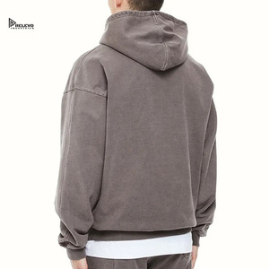 Sudadera con Capucha Oversize de Algodón Suave con Efecto Lavado Personalizado, Estilo Urbano Holgado, Unisex, Casual y de Moda - Product Image 4