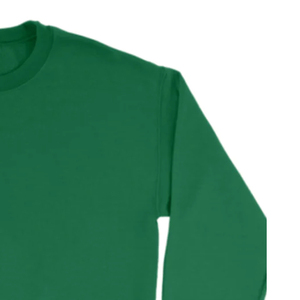 เสื้อสเวตเชิ้ตคอกลมสีเขียวสำหรับผู้ชาย เสื้อสวมหัวลำลองสีพื้น แขนยาว ไม่มีซับใน - Product Image 3