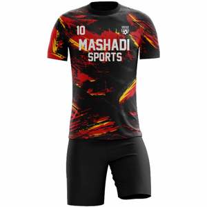 Uniformes de Fútbol Sublimados al por Mayor, Personalizables, Transpirables, de Manga Corta y Tallas Grandes - Product Image 5