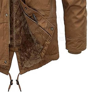 Parka d'hiver imperméable pour homme avec capuche en fausse fourrure, manteau robuste coupe-vent pour homme avec capuche en fausse fourrure - Product Image 4