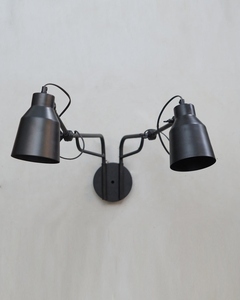 Modern industrial double head swing arm wall <b>lamp</b> black metal led indoor luxury sconce for bedroom bedside living room <b>study</b> - Product Image 3