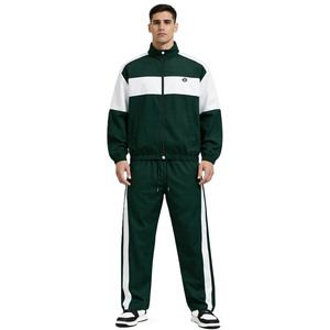 Veste d'extérieur tendance pour hommes, ensemble de survêtement de qualité supérieure, streetwear, coupe-vent en nylon imperméable, faible MOQ, logo personnalisé, vente en gros - Product Image 4