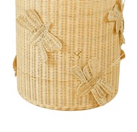 Panier en rotin Dragonfly Accent à dessus ouvert, tressé, décoratif, pour le rangement de jouets et de vêtements, idéal pour la chambre d'enfant