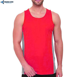 Mens Knitted Polyester/Cotton Gym Tank Top Quick Dry Breathable Eco-Friendly Fitness Bodybuilding - Product Image 5